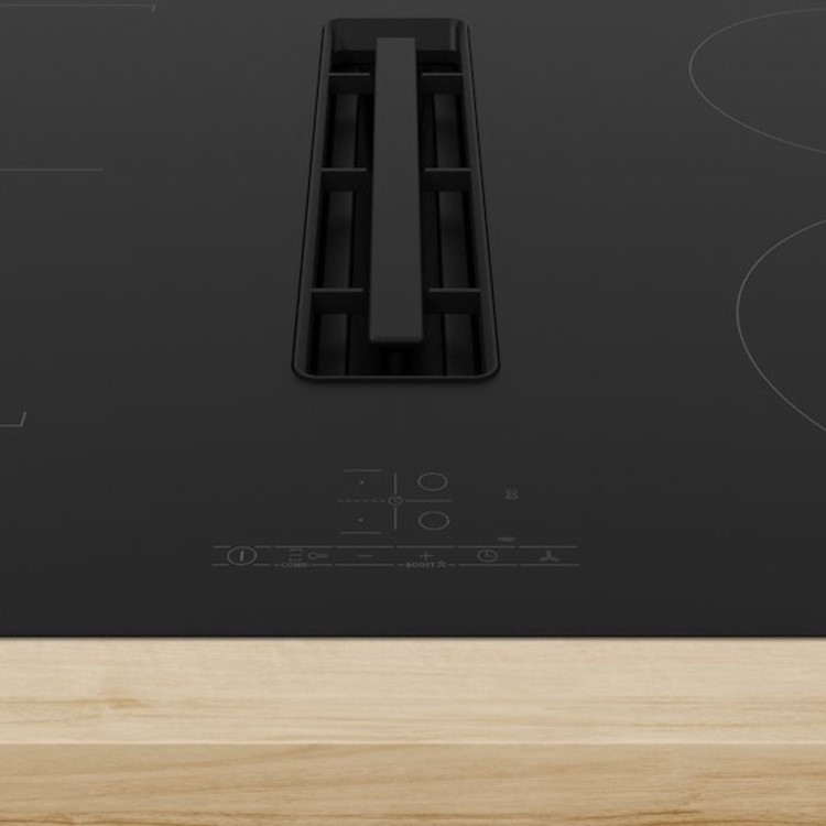 Bosch Series 4 80cm 4 Zone Venting Induction Hob with Combi Zone - Black