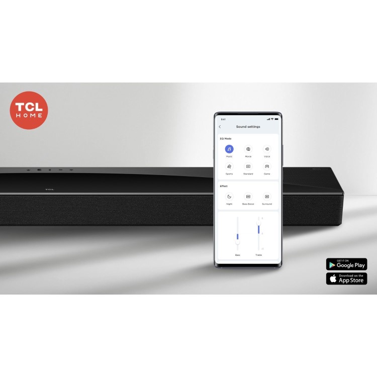 TCL Q75H Class 5.1.2 Channel Sound Bar with Dolby Atmos Wireless Subwoofwer