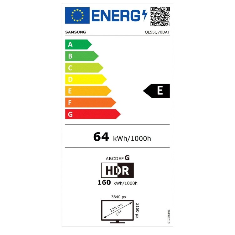 Samsung Q70D 55 inch Smart 4K Ultra HD QLED TV