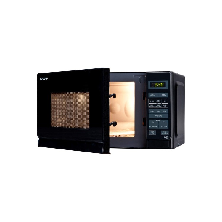 Sharp 20L Freestanding Solo Digital Microwave Oven - Black