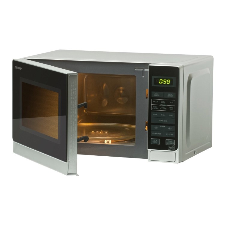 Refurbished Sharp R272SLM 20L 800W Digital Microwave Oven Silver