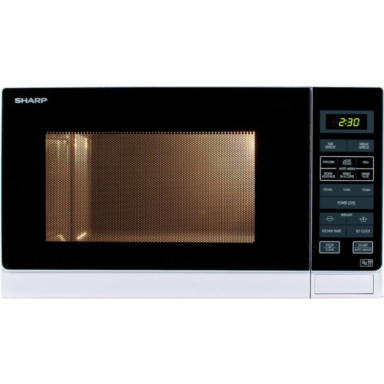 Sharp 25L Freestanding Solo Digital Microwave Oven - White