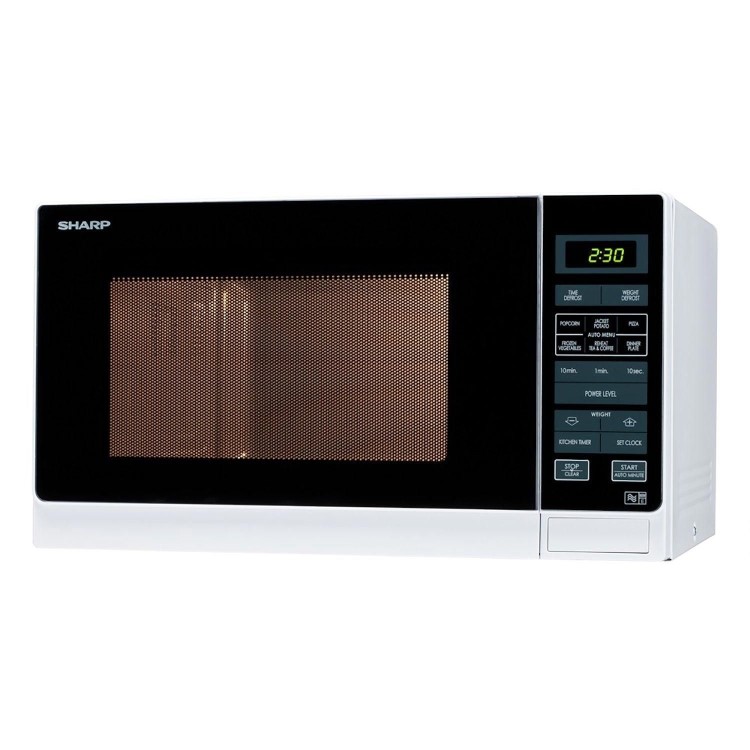 Sharp 25L Freestanding Solo Digital Microwave Oven - White