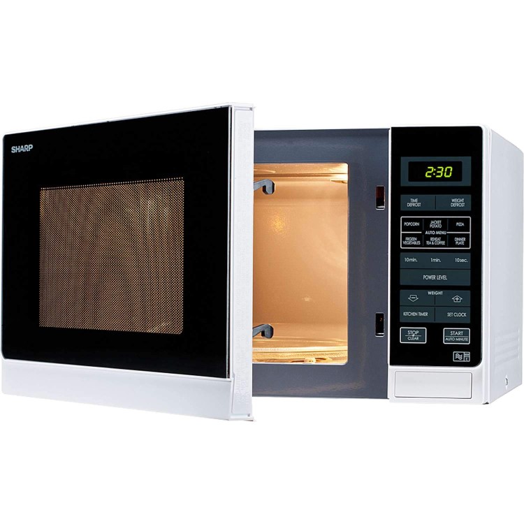 Sharp 25L Freestanding Solo Digital Microwave Oven - White