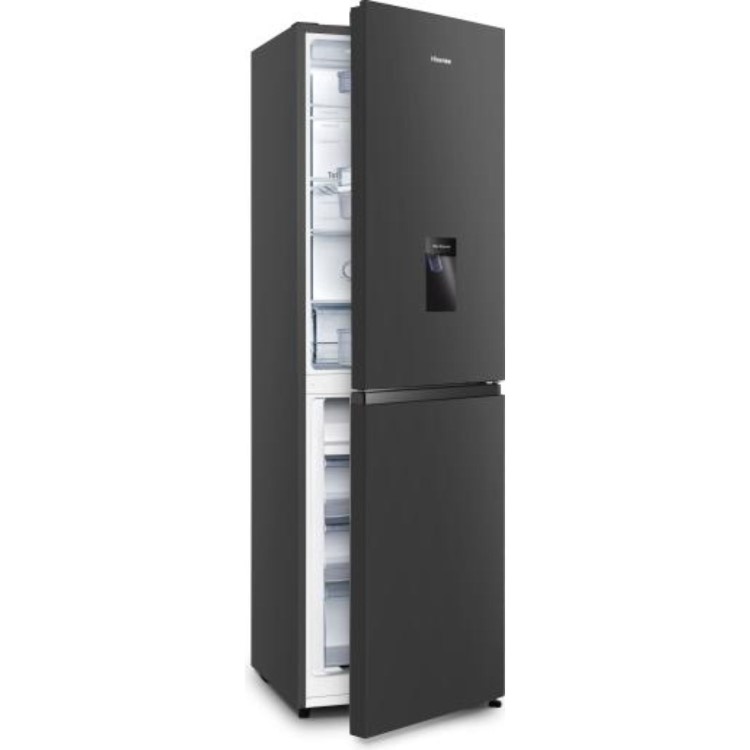 Hisense 256 Litre 50/50 Freestading Fridge Freezer - Black 