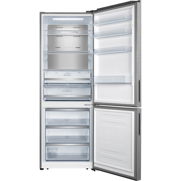 Hisense 495 Litre 60/40 Freestanding Fridge Freezer - Stainless Steel