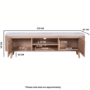 Large Natural Marble & Wood TV Stand with Storage - TV's up to 75" - Ashford