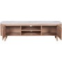 Large Natural Marble & Wood TV Stand with Storage - TV's up to 75" - Ashford