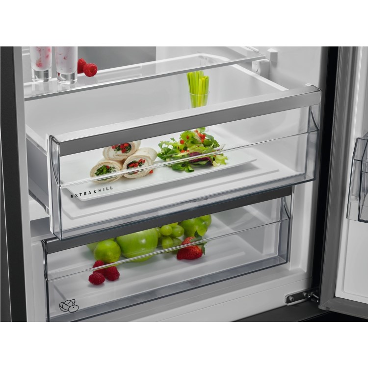 AEG 367 Litre 60/40 Freestanding Fridge Freezer - Stainless Steel Doors