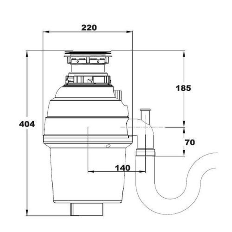 Reginox Waste Disposal Unit - 0.75HP