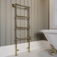 1200mm Electric Towel Rail Brushed Brass- Regent 