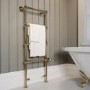 1200mm Electric Towel Rail Brushed Brass- Regent 