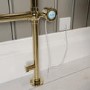 1200mm Electric Towel Rail Brushed Brass- Regent 