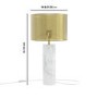 Brass and White Marble Table Lamp - Lincoln