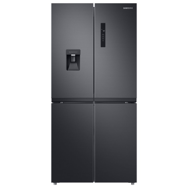 Samsung 488 Litre Four Door American Fridge Freezer with Twin Cooling Plus - Black