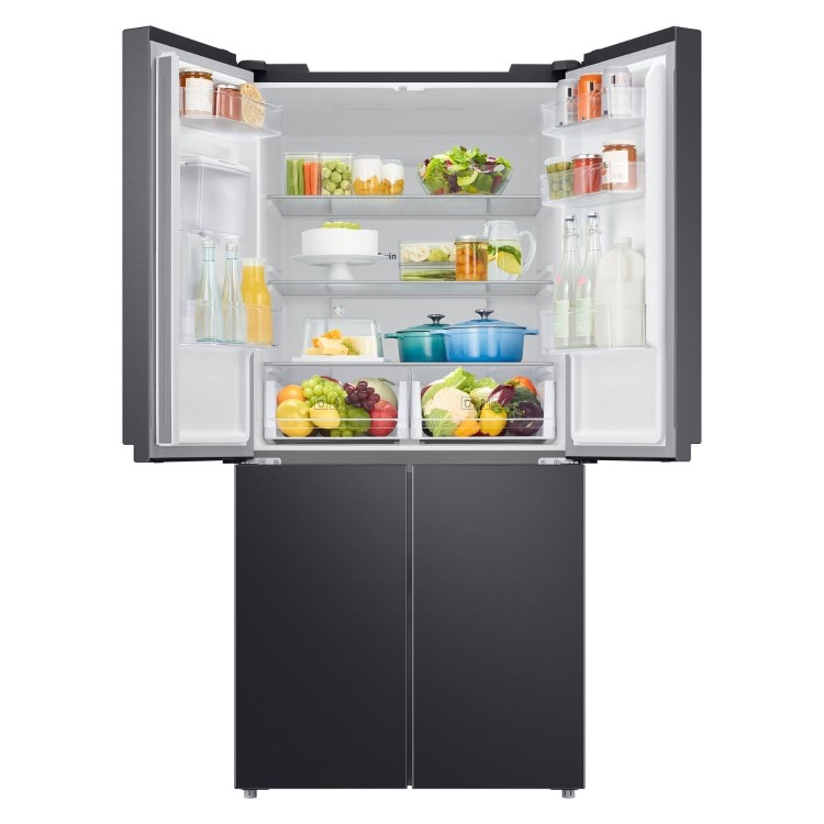 Samsung 488 Litre Four Door American Fridge Freezer with Twin Cooling Plus - Black