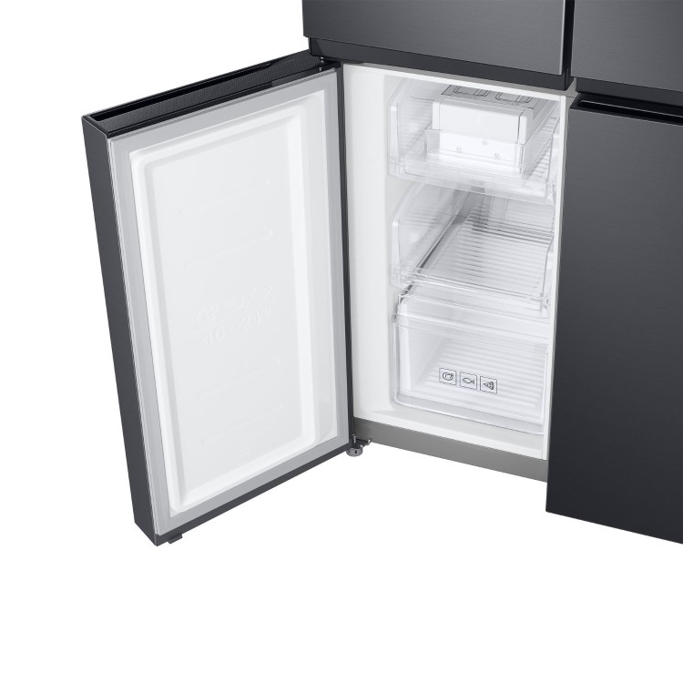 Samsung 488 Litre Four Door American Fridge Freezer with Twin Cooling Plus - Black