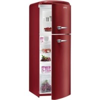 Gorenje RF60309OR Retro Style Right Hand Hinge Top Mount Freestanding Fridge Freezer Burgundy