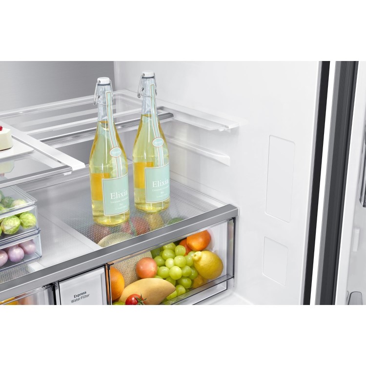 Refurbished Samsung Family Hub RF65DG9H0ESREU Freestanding 636 Litre Frost Free American Fridge Freezer Silver