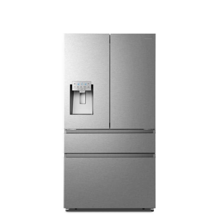 Hisense 560 Litre French Style American Fridge Freezer - Stainless Steel