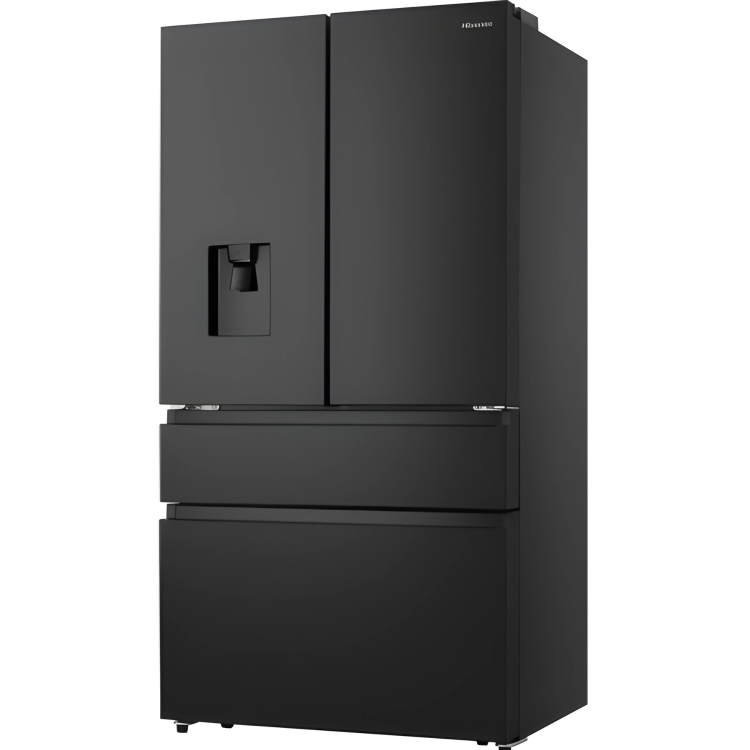 Hisense 579 Litre PureFlat French Door American Fridge Freezer - Black Steel