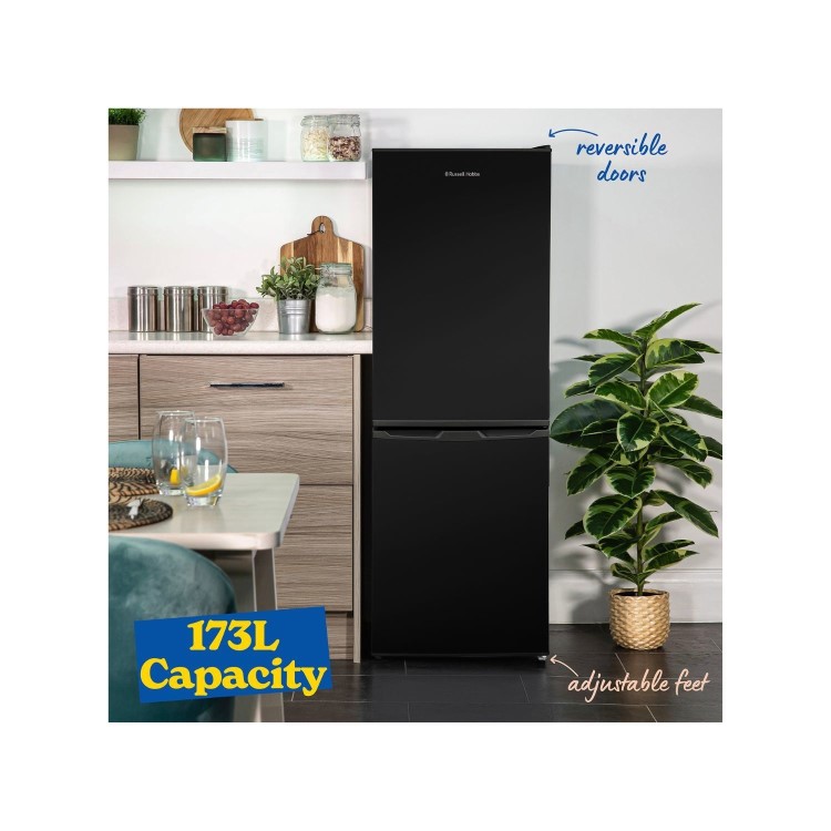 Russell Hobbs 174 Litre 70/30 Freestanding Fridge Freezer - Black