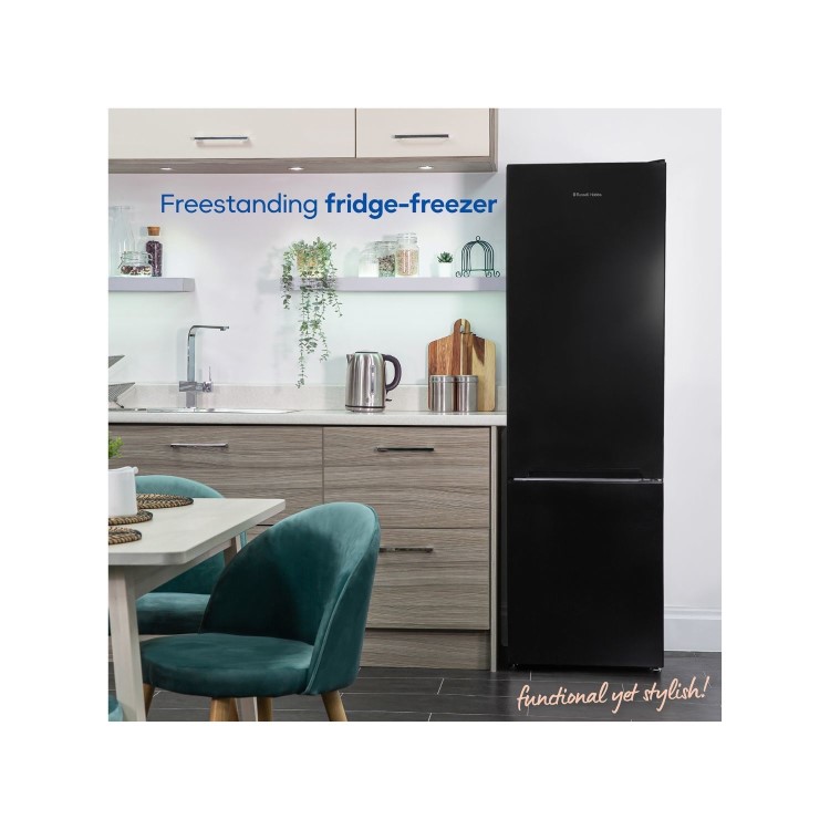 Russell Hobbs 288 Litre 70/30 Freestanding Fridge Freezer - Black