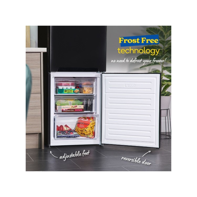 Russell Hobbs 288 Litre 70/30 Freestanding Fridge Freezer - Black