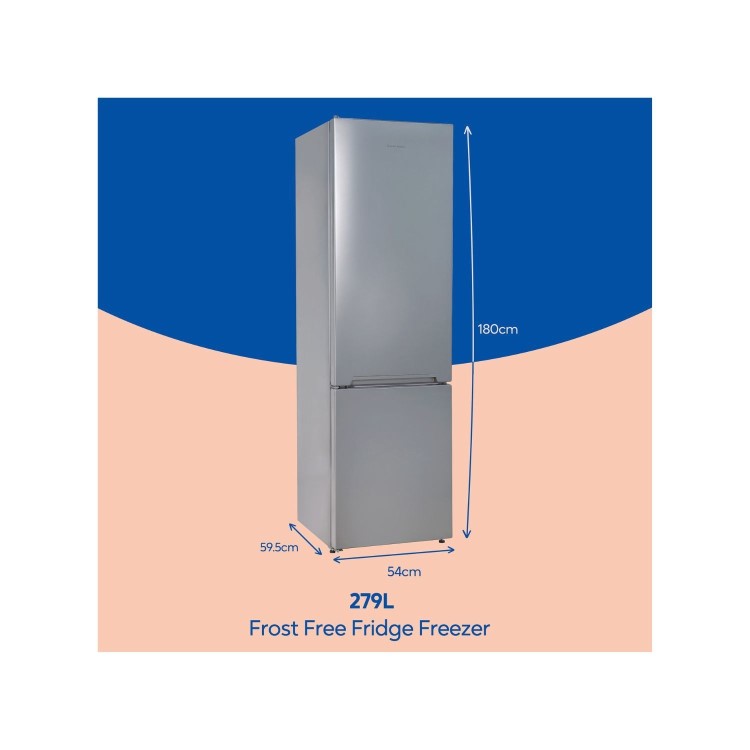 Russell Hobbs 279 Litre 70/30 Freestanding Fridge Freezer - Silver