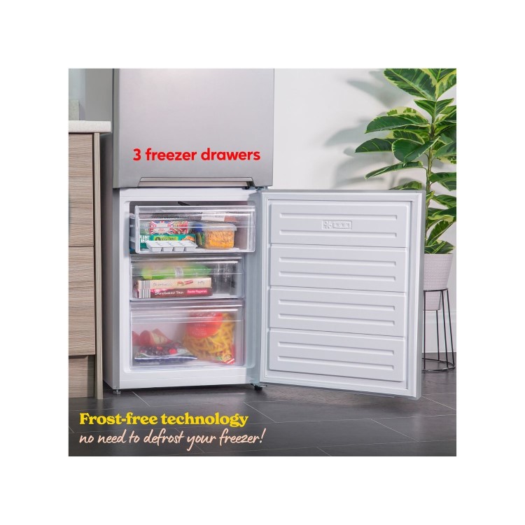 Russell Hobbs 279 Litre 70/30 Freestanding Fridge Freezer - Silver