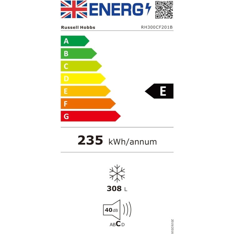 Russell Hobbs 300 Litre Chest Freezer - Black