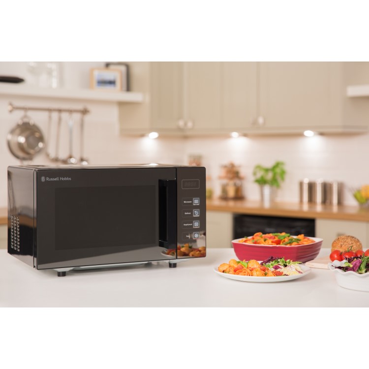 Russell Hobbs Easi 23L Freestanding Solo Flatbed Microwave - Black