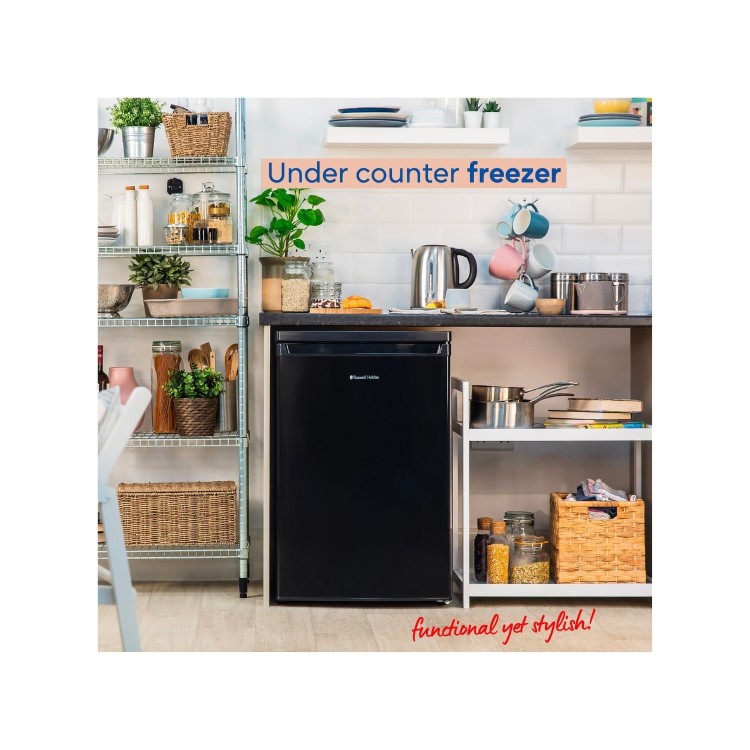 Russell Hobbs 91 Litre Freestanding Freezer - Black 