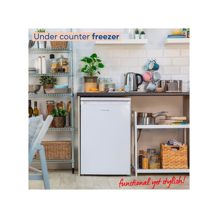 Russell Hobbs 91 Litre Freestanding Undercounter Freezer - White