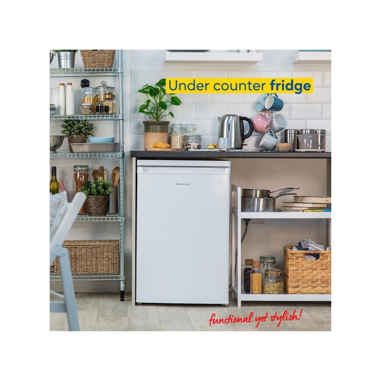 Russell Hobbs 127 Litre Freestanding Under Counter Fridge - White