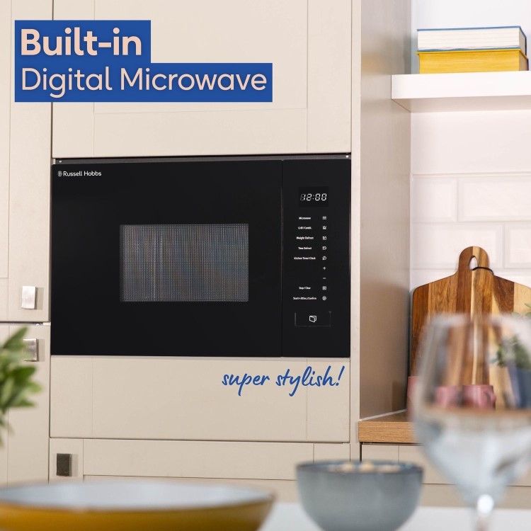 Russell Hobbs Built-In Microwave & Grill - Black