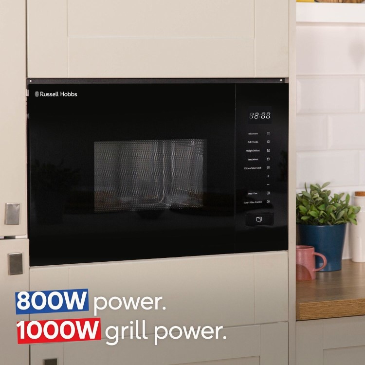 Russell Hobbs Built-In Microwave & Grill - Black