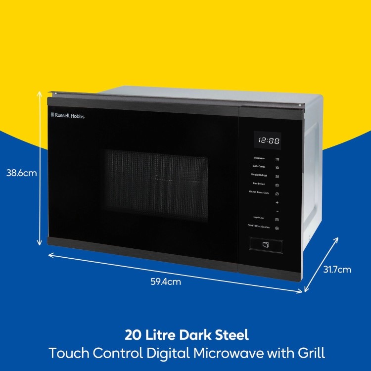 Russell Hobbs Built-In Microwave & Grill - Black