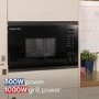 Refurbished Russell Hobbs RHBM2002DS Built In 20L 800W Microwave & Grill Black