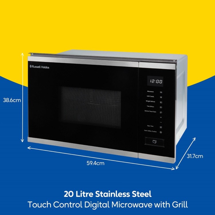 Russell Hobbs Built-In Microwave & Grill - Stainless steel