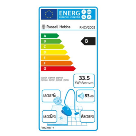 Russell Hobbs RHCV2002 Turbo Cyclonic Pro 2L Multi Cyclonic Cylinder Vacuum Cleaner with Turbo Brush