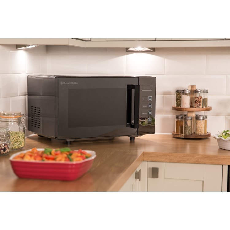 Russell Hobbs Easi 23L Freestanding Solo Flatbed Microwave - Black