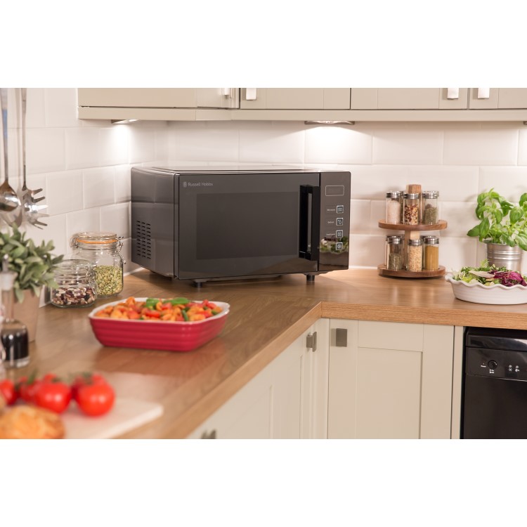 Russell Hobbs Easi 23L Freestanding Solo Flatbed Microwave - Black