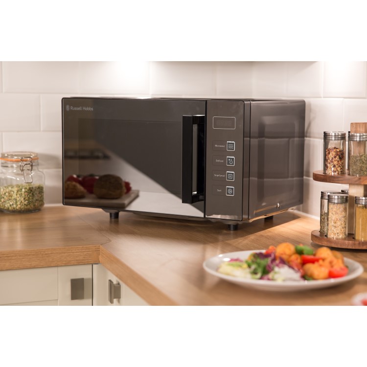 Russell Hobbs Easi 23L Freestanding Solo Flatbed Microwave - Black