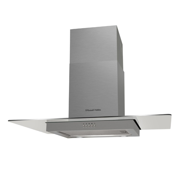 Russell Hobbs 90cm Flat Glass Chimney Cooker Hood - Stainless Steel