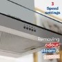 Russell Hobbs 90cm Flat Glass Chimney Cooker Hood - Stainless Steel