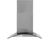 Russell Hobbs 60cm Curved Glass Chimney Cooker Hood - Stainless Steel