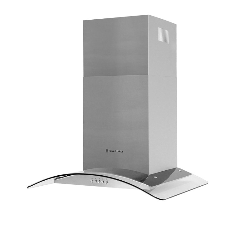 Russell Hobbs 60cm Curved Glass Chimney Cooker Hood - Stainless Steel