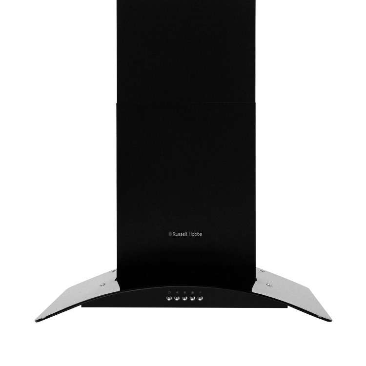 Russell Hobbs 90cm Curved Glass Chimney Cooker Hood - Black