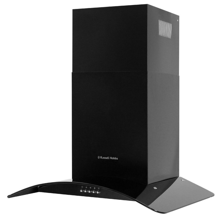 Russell Hobbs 90cm Curved Glass Chimney Cooker Hood - Black